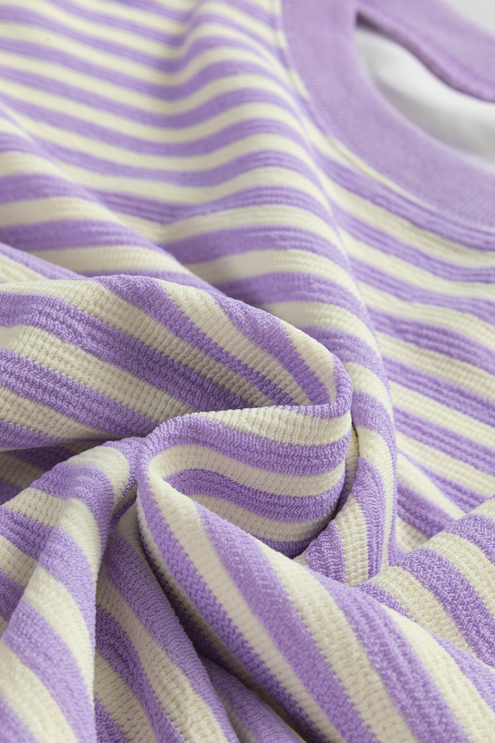 Pink Stripe Loose Drop Shoulder Long Sleeve Top