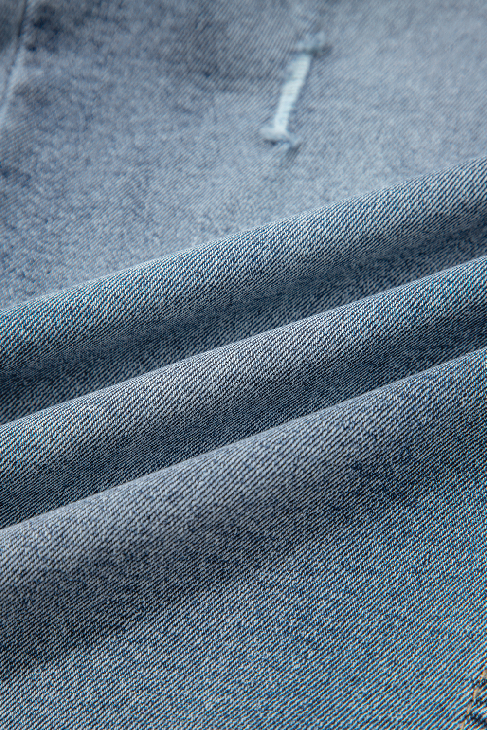 Beau Blue Slightly Distressed Ankle-length Straight Jeans