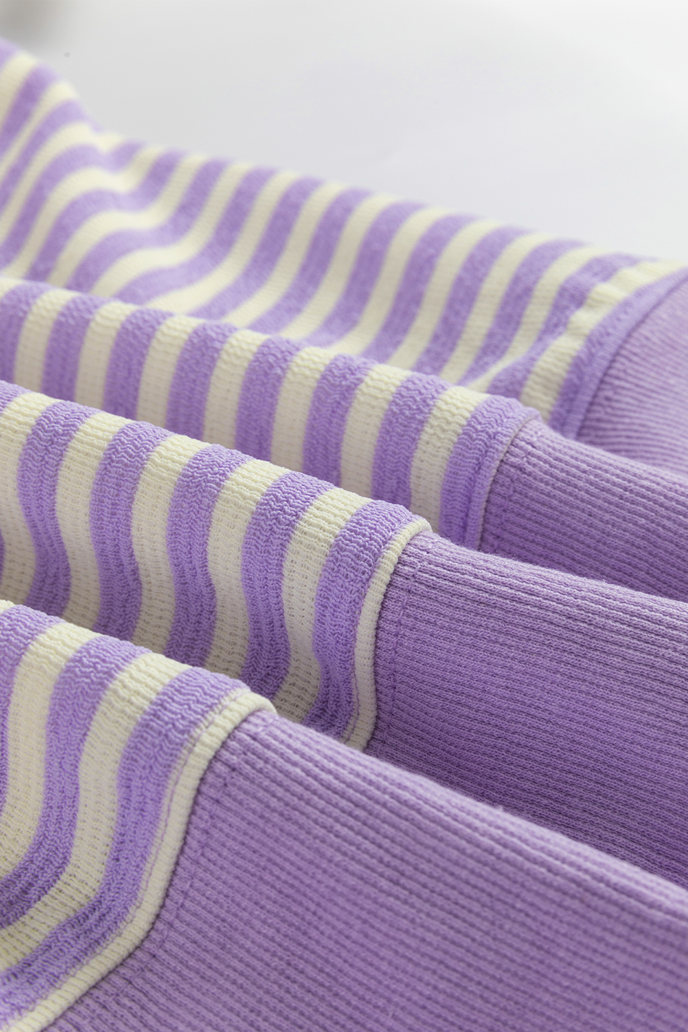 Pink Stripe Loose Drop Shoulder Long Sleeve Top