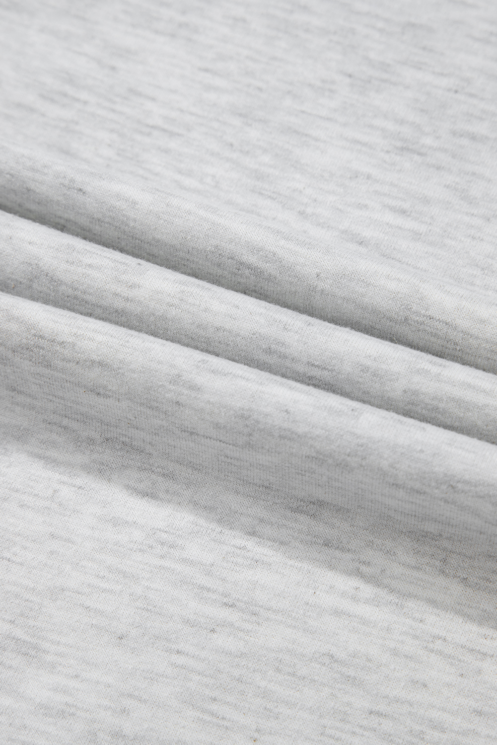 Dearlovers Light Grey Two Tone Contrast Waffle Knit Patched Buttoned V Neck Top