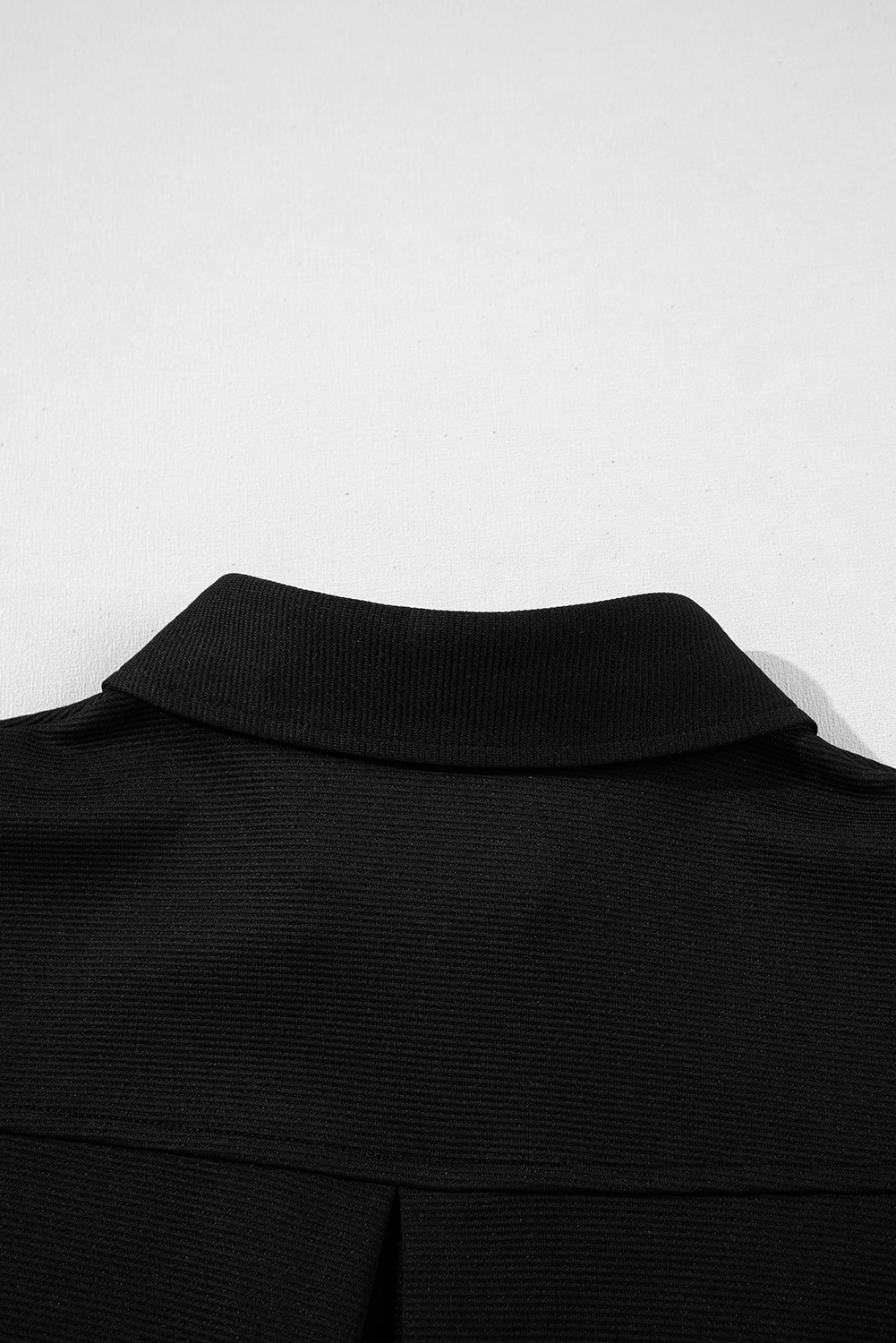 Pale Khaki Contrast V Neck Ruffled Textured Knit Top