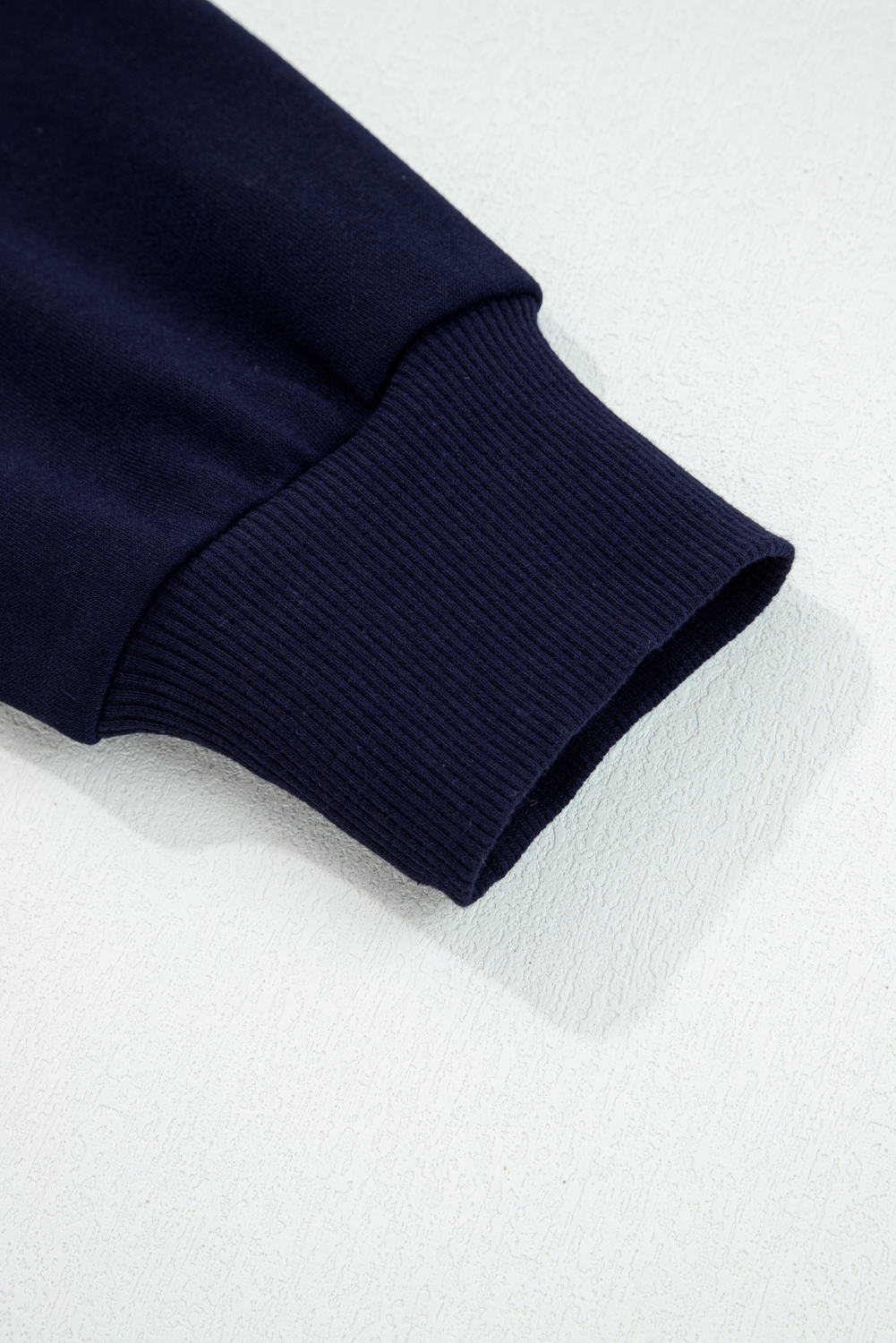 Black CLASSY UNTIL KICKOFF Plush Letter Patched Loose Sweatshirt