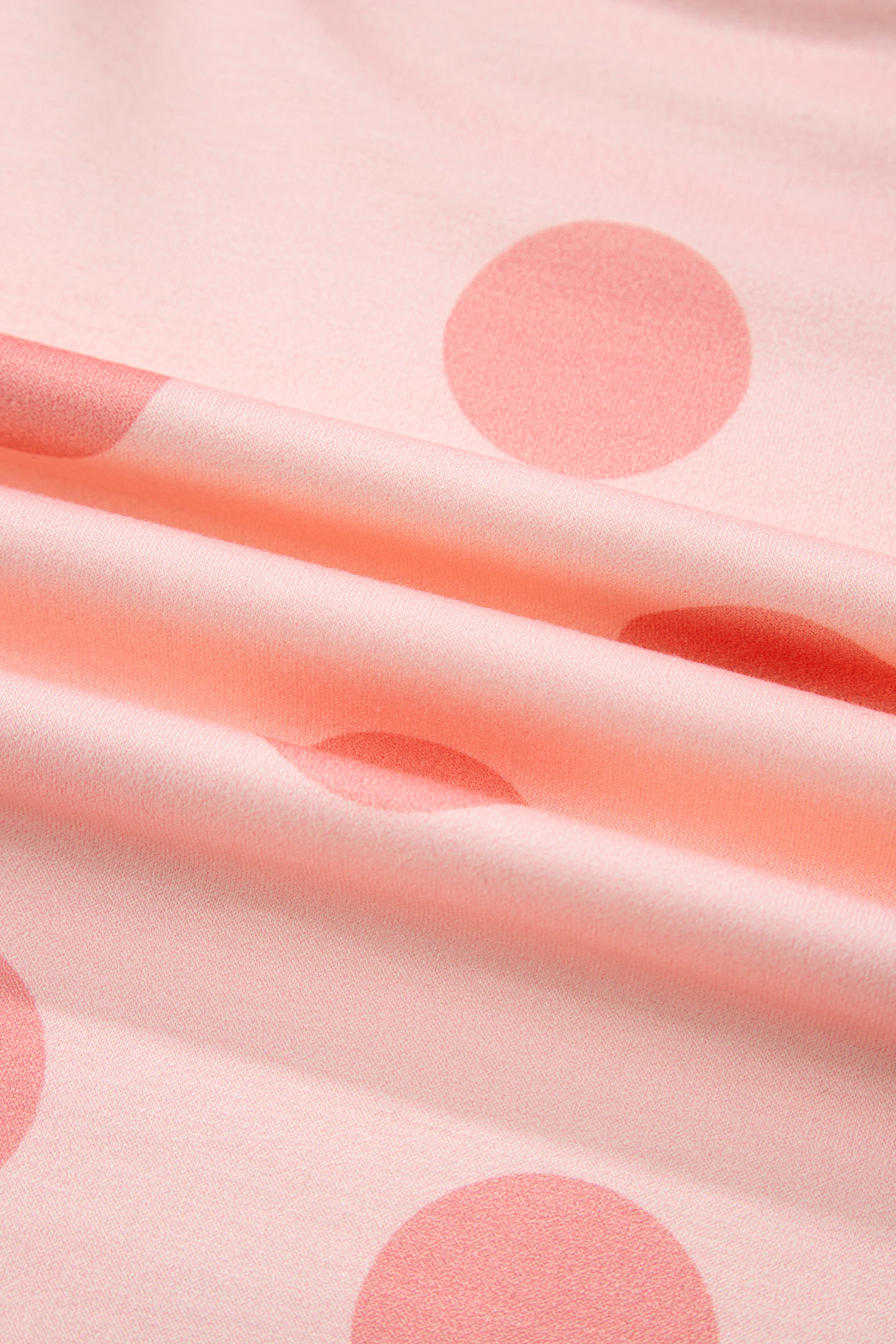 Beige Polka Dot Print Drop Shoulder Pullover Drawstring Jogger Pant Set