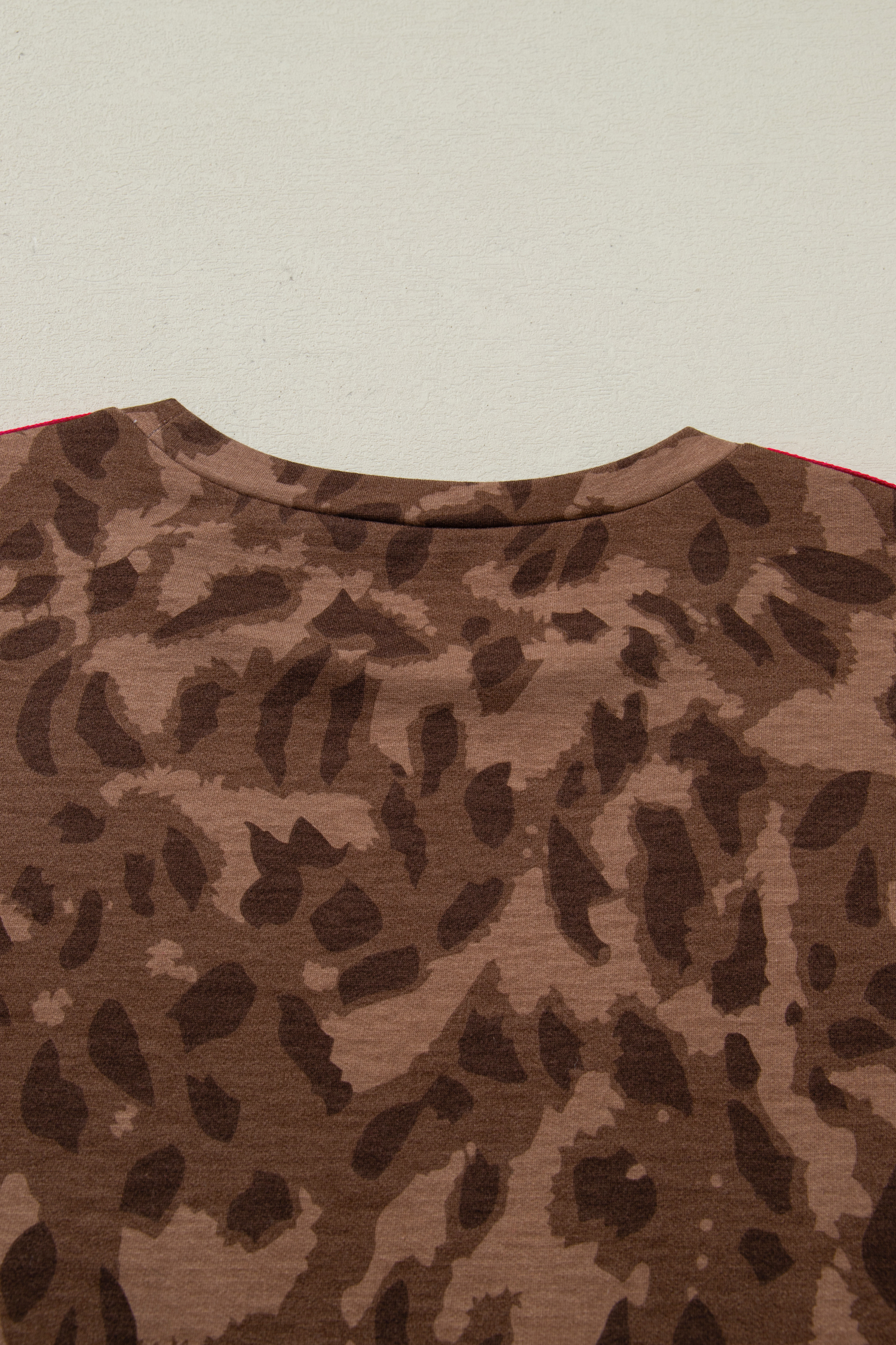 Brown Leopard Loose Tee Drawstring Waist Barrel Pants Set