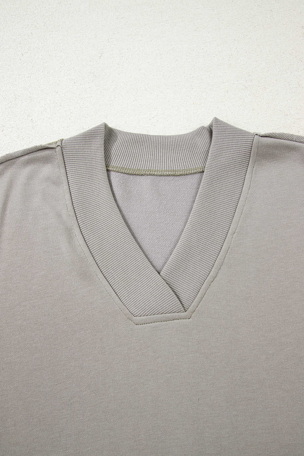 Parchment Aztec Embroidered Western V Neck Sweatshirt