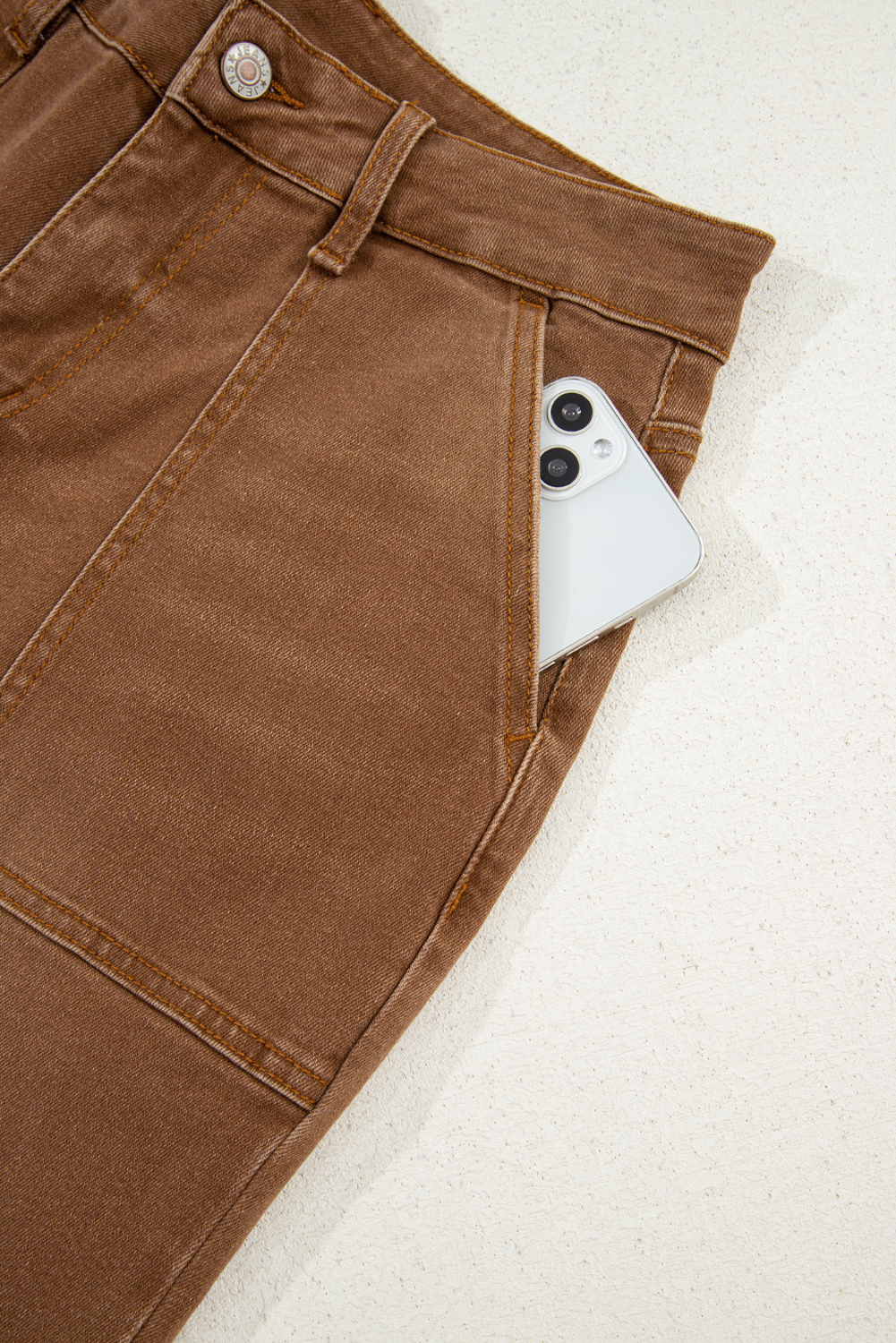 Breen Cropped High Rise Wide Leg Jeans