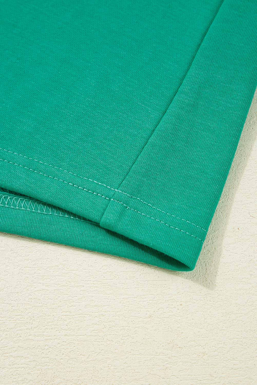 Mint Green Varsity Contrast Striped V Neck Long Sleeve T Shirt Dress with Pockets