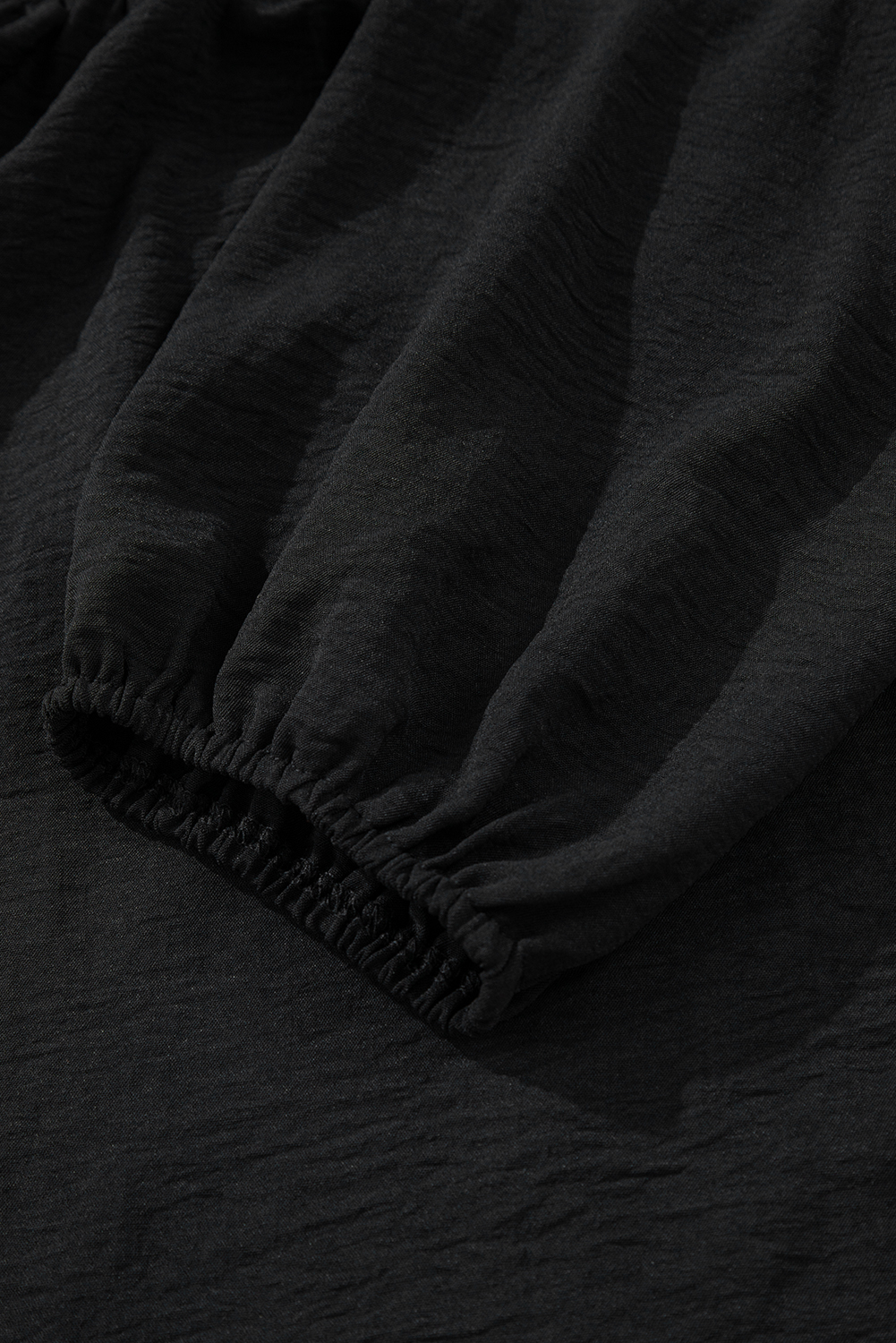 Black Bow Tie Neck 3/4 Sleeve Casual Blouse