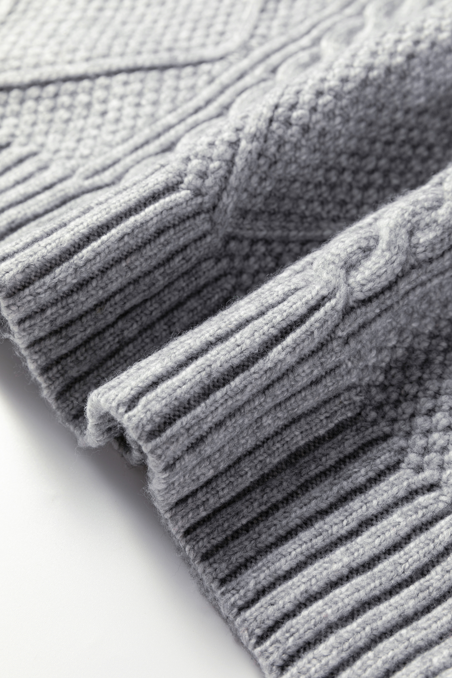 Parchment Cable Knit Drop Shoulder Loose Fit Sweater Dress