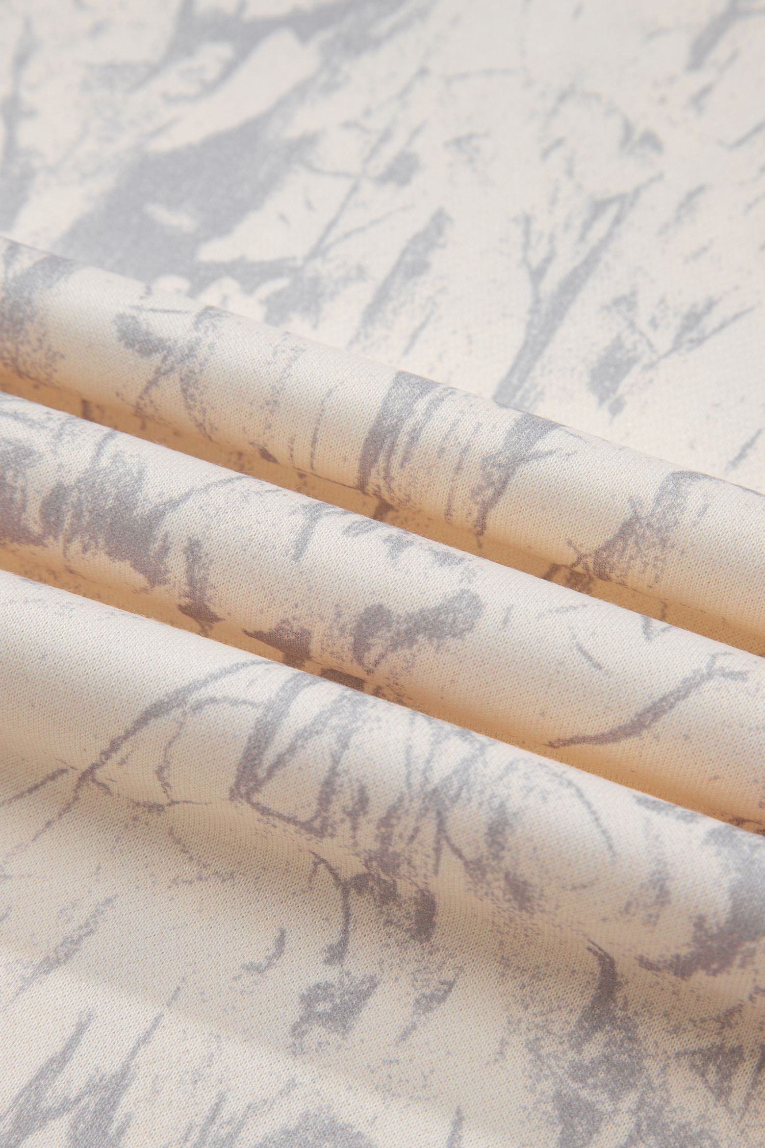 Beige Camo Print Baggy Drawstring Jogger Sweatpants