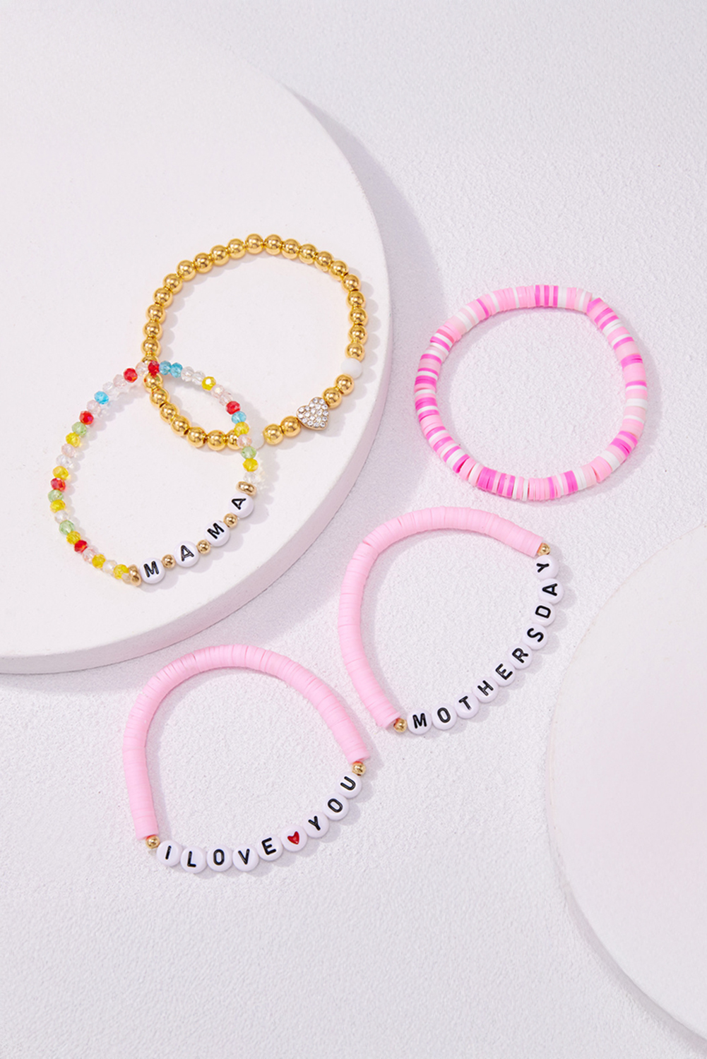 Bonbon Mothers Day Slogan Beaded Multi Layer Bracelet