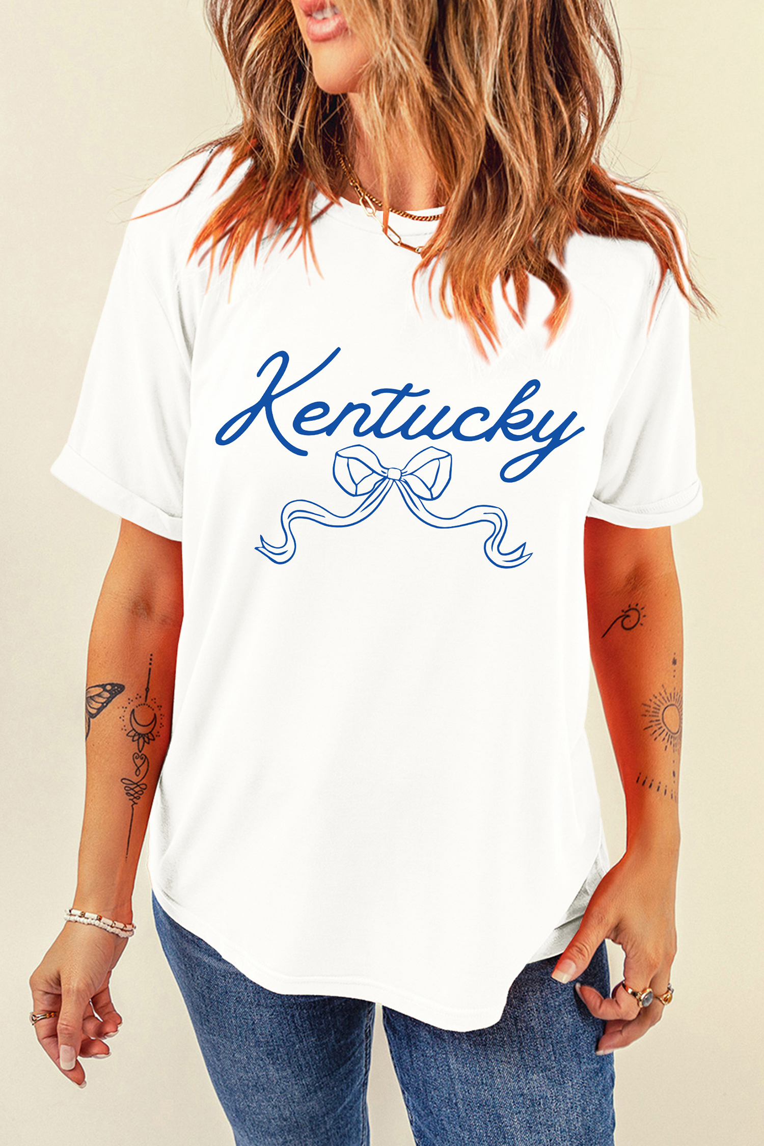 Green Camouflage KENTUCKY Crew Neck Summer Top