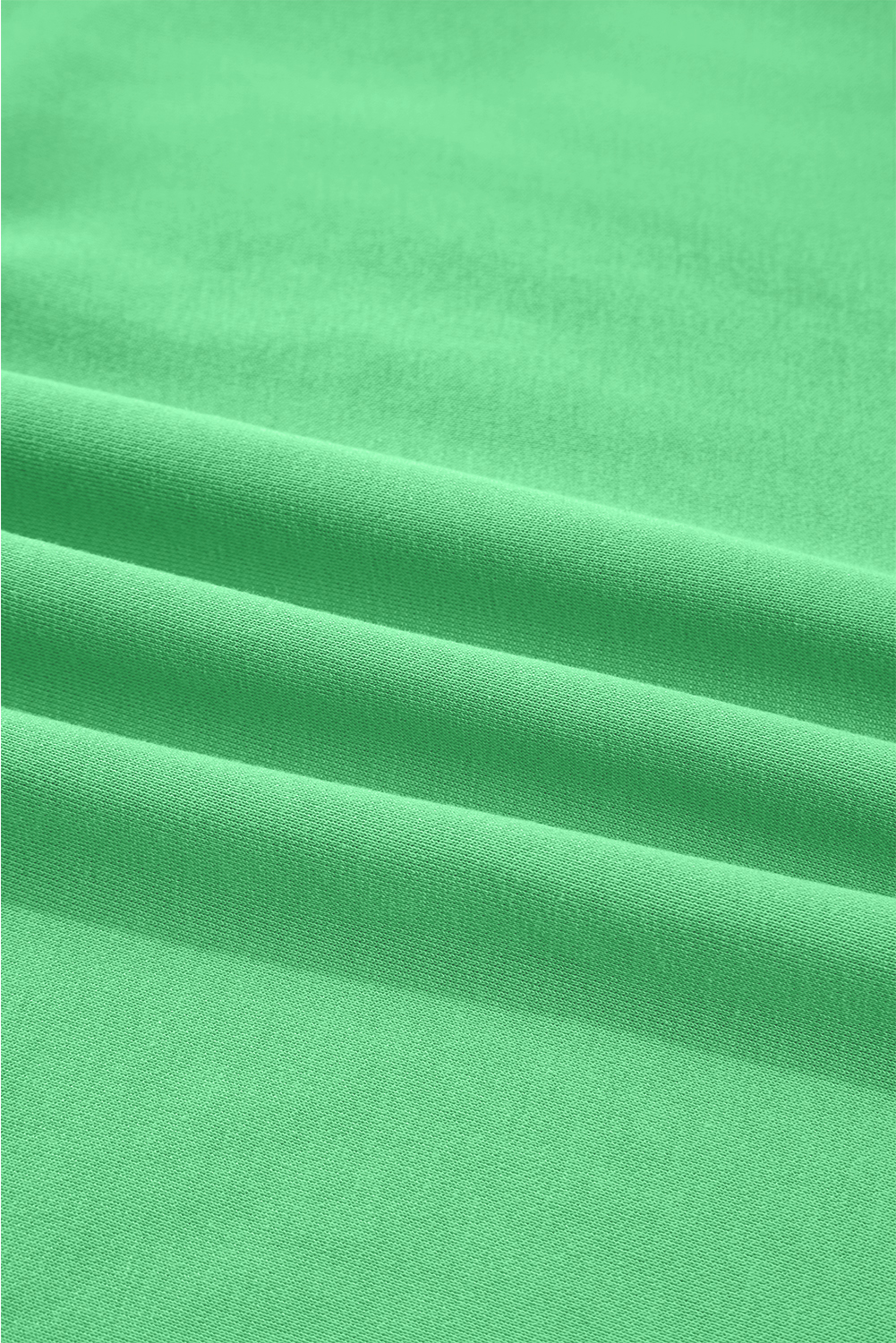 Bright Green Drop Shoulder Puff Sleeve Crop Pullover Drawstring Wide Leg Pants Set