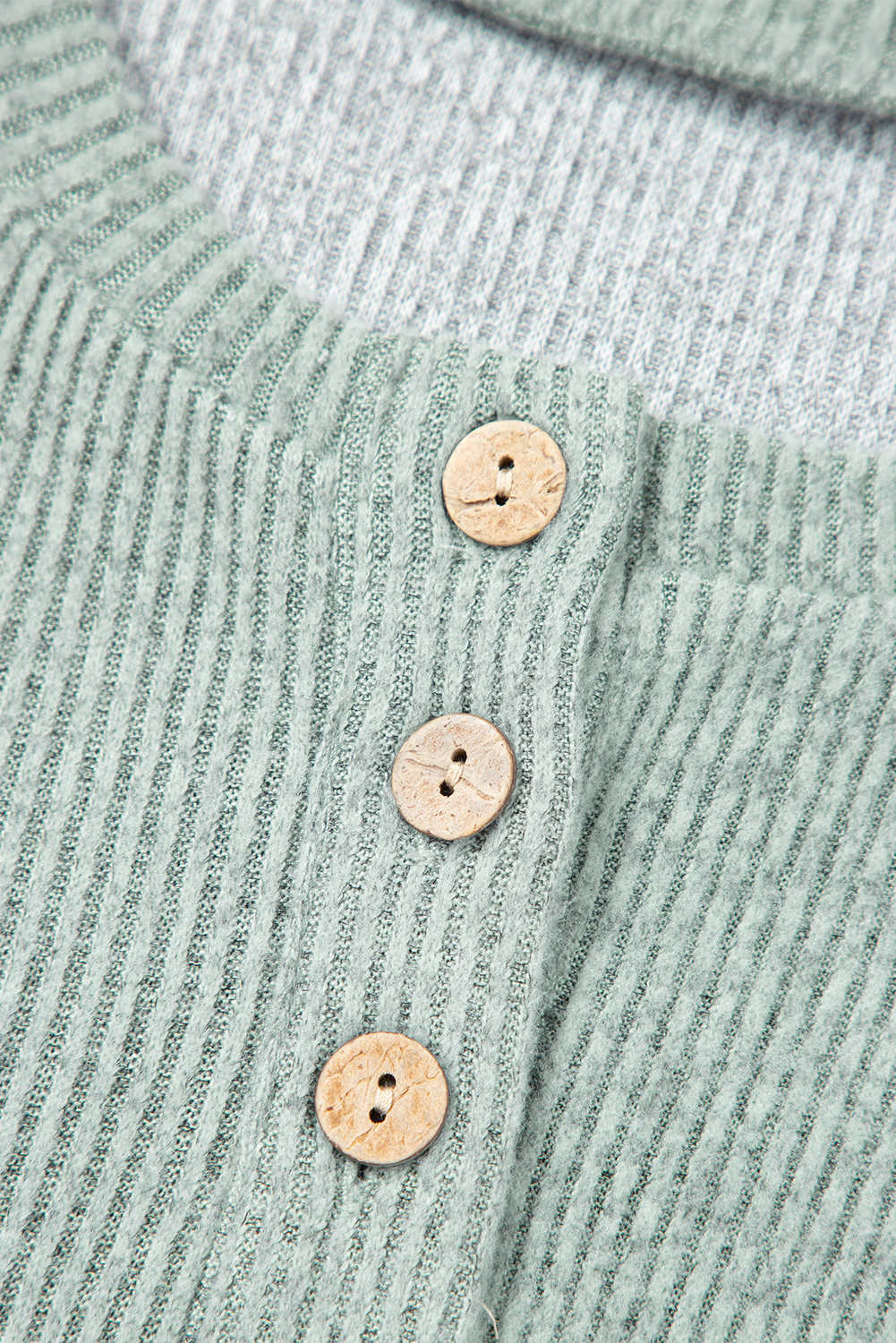 Contrast Ribbed Loose Fit Long Sleeve Top