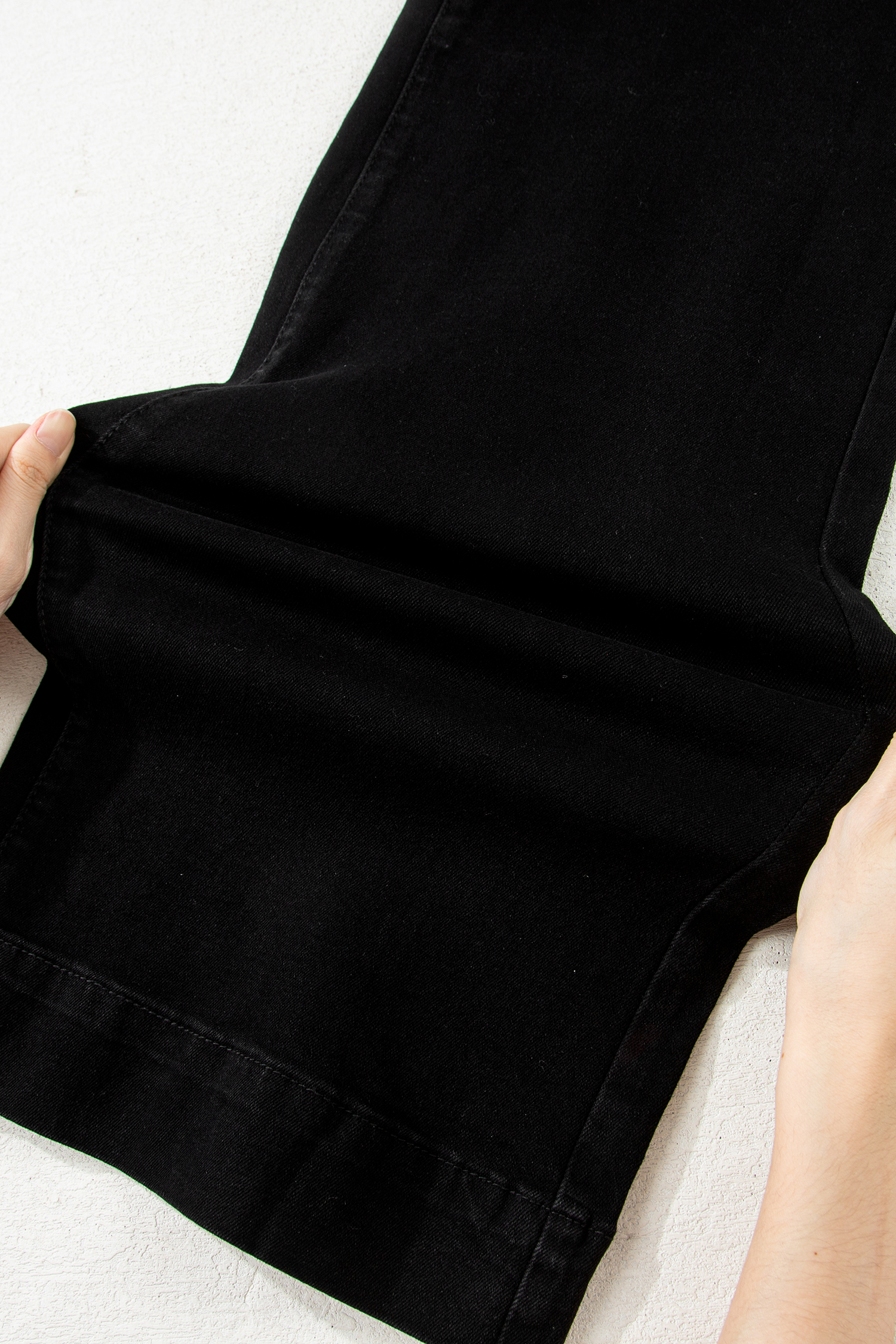 Bonbon 2-Button High Waist Flared Bottom Jeans