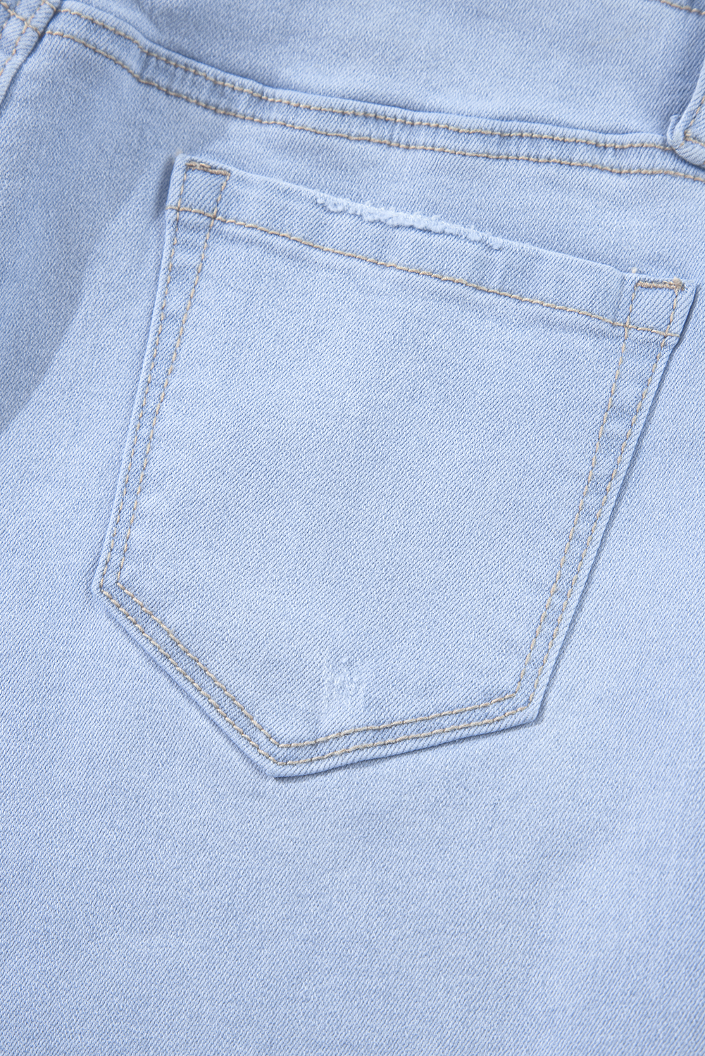 Beau Blue Loose Straight Leg Cropped High Waist Jeans