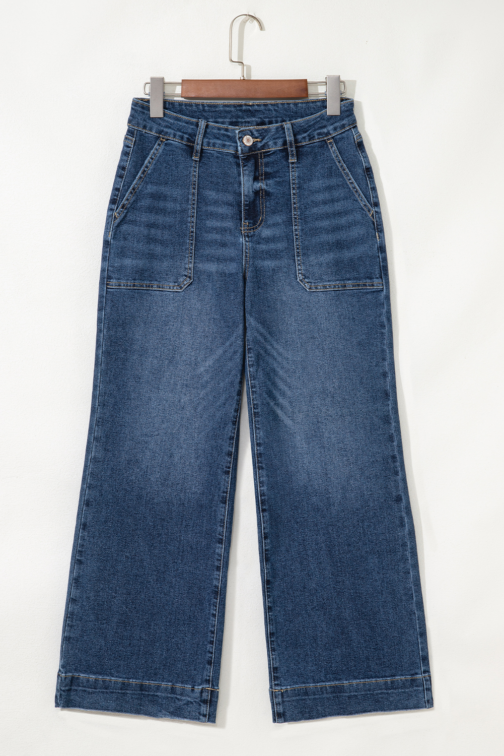 Breen Cropped High Rise Wide Leg Jeans