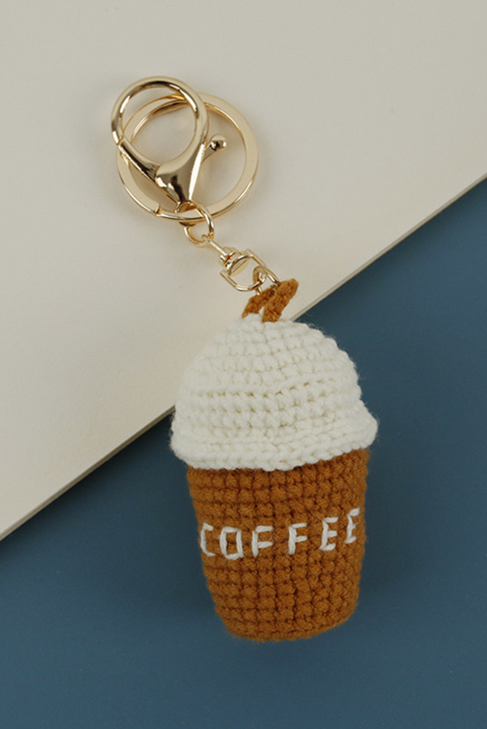 Thai Curry Crochet Coffee Pendent Keychain