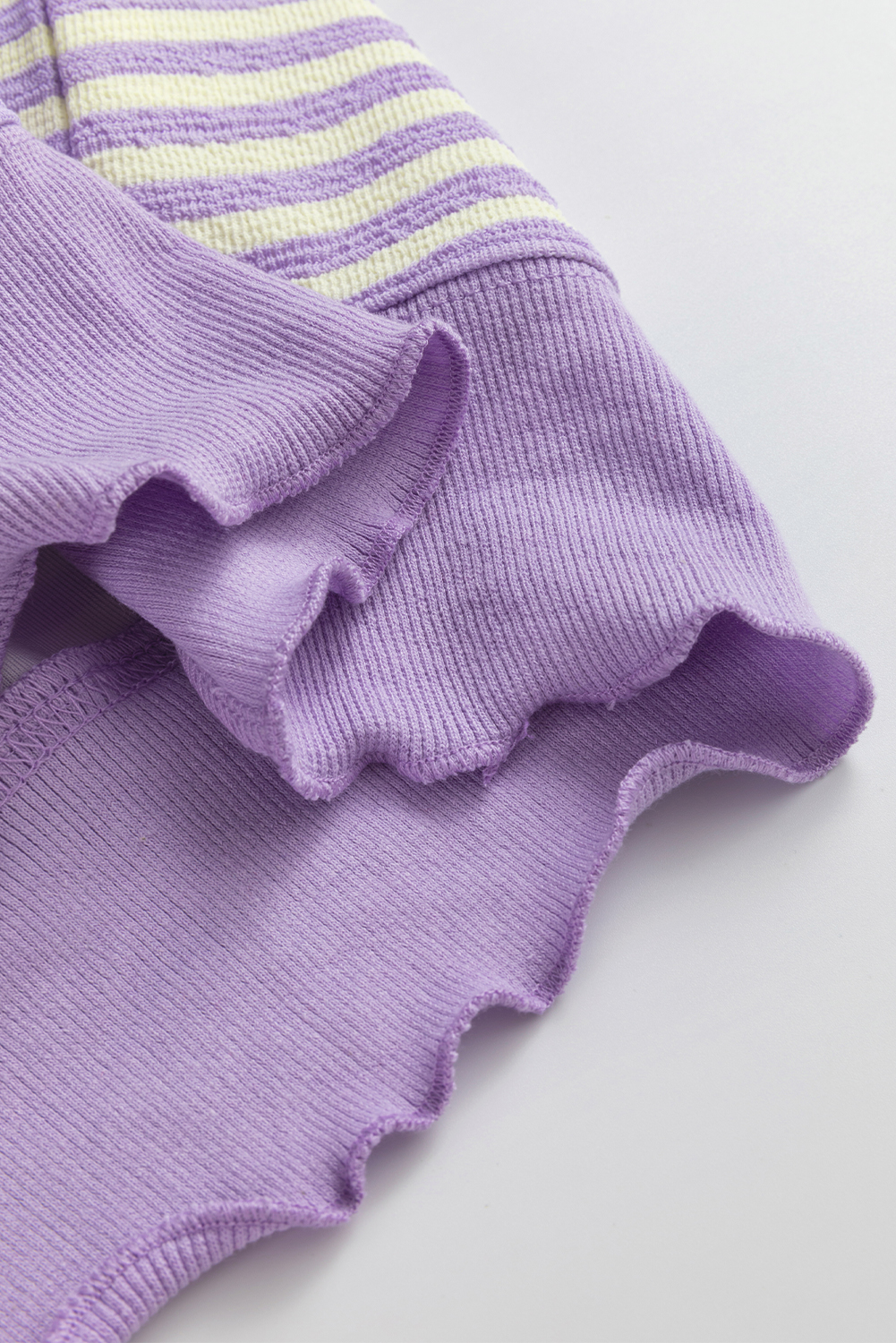 Pink Stripe Loose Drop Shoulder Long Sleeve Top