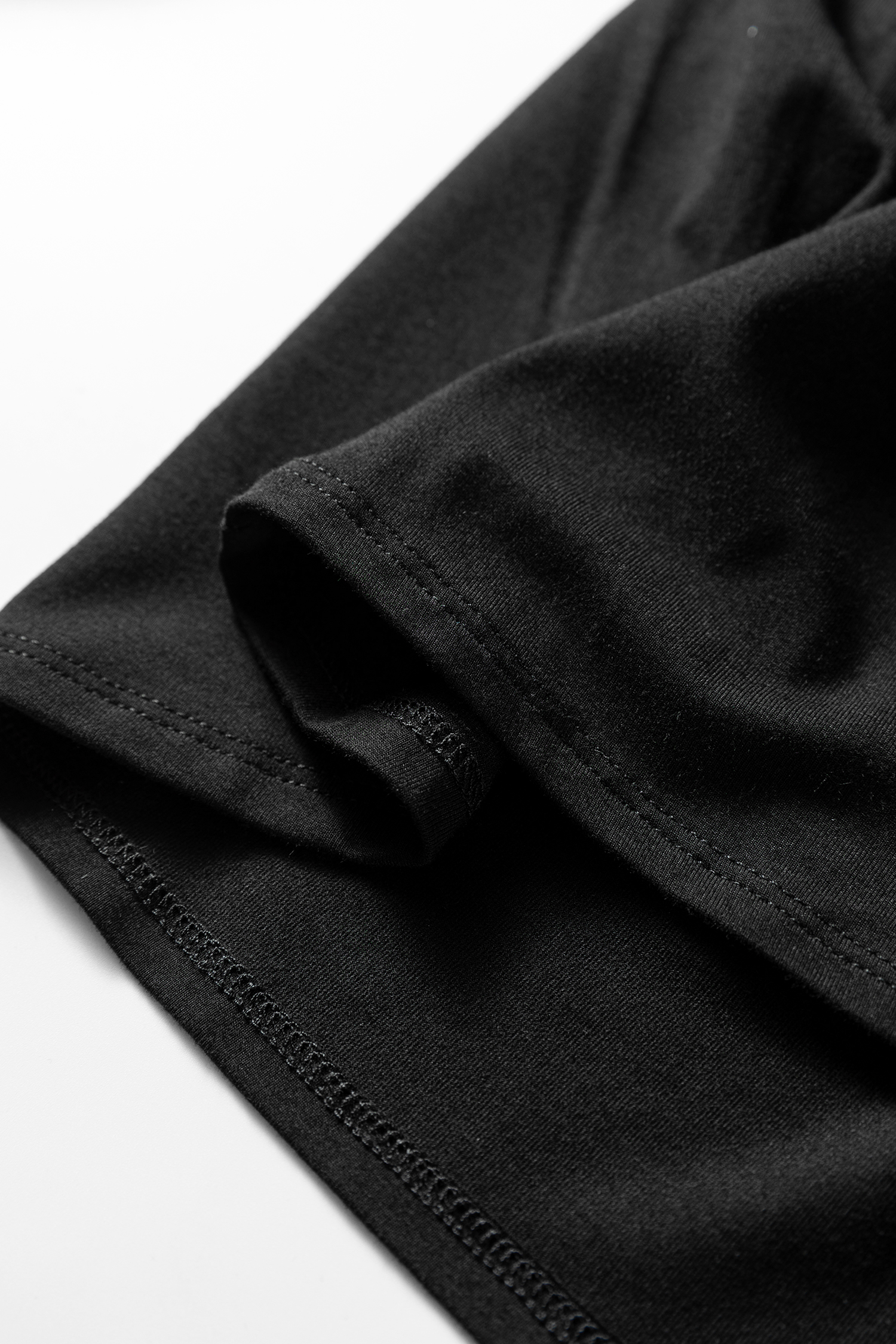 Black Smocked Bust Buttoned Split V Neck Flow Fit Blouse