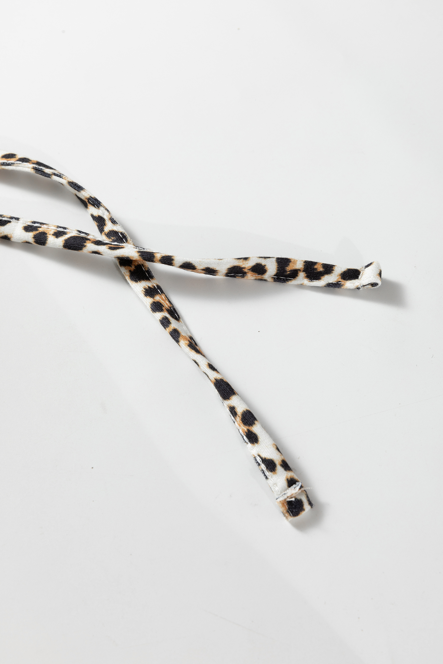 Jet Stream Leopard Contrast Drawstring Hood Drop Shoulder Loose Top