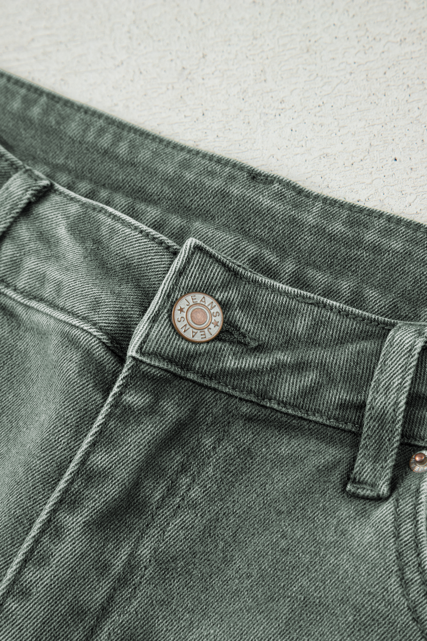 Four Leaf Clover Slight Distressed Raw Edge Wide Leg Jeans